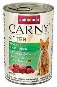 ANIMONDA Carny Kitten skonis: jautiena, vištiena ir triušiena 6x400g 