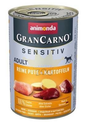 ANIMONDA GranCarno Sensitiv Adult Dog skonis: kalakutiena + bulvės 12x400g