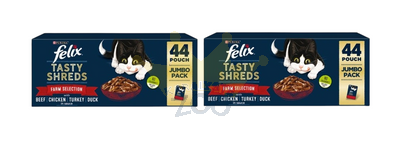 Felix Tasty Shreds in sauce MIX MEAT paketėlis 88x85g