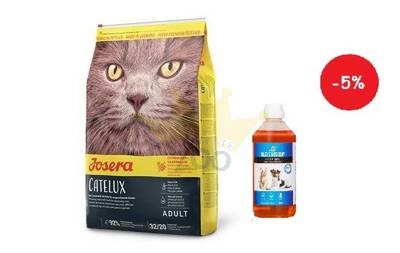 JOSERA Catelux 10kg + LAB V Lašišų aliejus šunims ir katėms 500ml