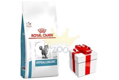 ROYAL CANIN Hypoallergenic Cat DR 25 2,5kg + STAIGMENA KATEI