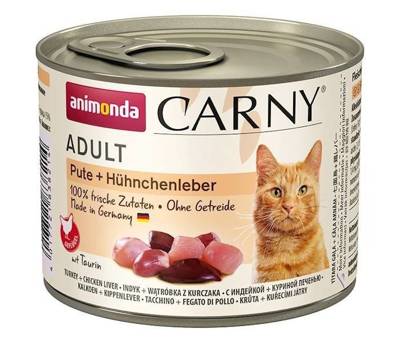ANIMONDA Cat Carny Adult skonis: kalakutiena, vištienos kepenėlės 200g x18