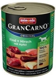 ANIMONDA GranCarno Adult Dog skonis: elniena + obuolys 6x800g