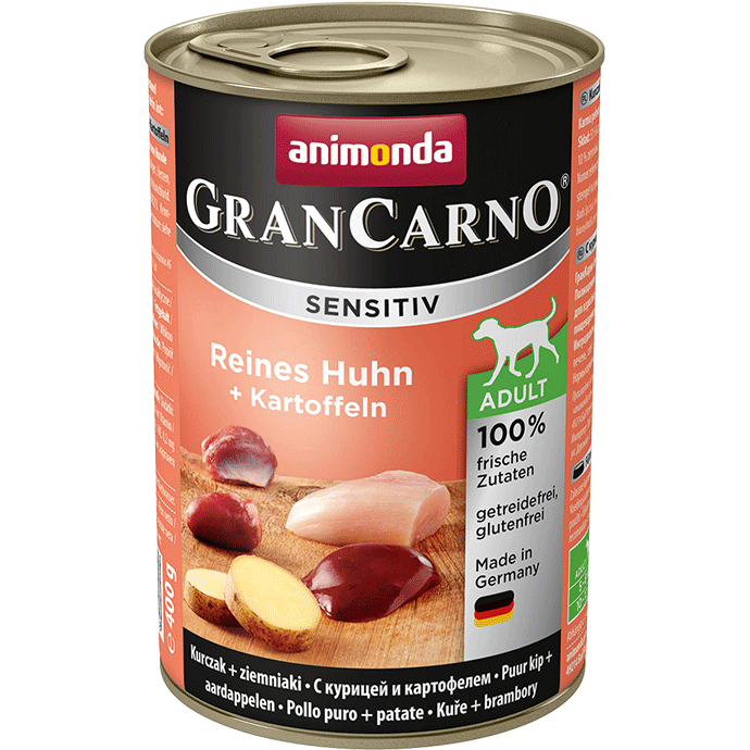 ANIMONDA GranCarno Sensitiv Adult Dog skonis: vištiena + bulvės 400g