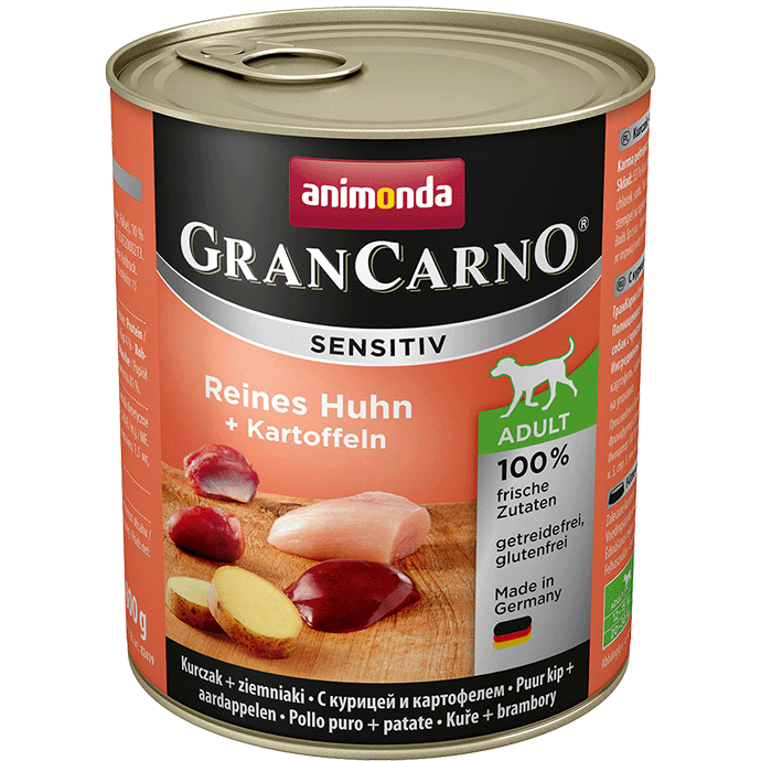 ANIMONDA GranCarno Sensitiv Adult Dog skonis: vištiena + bulvės 800g