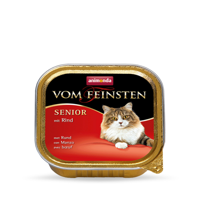 ANIMONDA Vom Feinsten Senior Cat skonis: su jautiena 100g x32