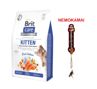 BRIT Care Cat Grain-Free Kitten Švelnus virškinimas ir stiprus imunitetas 7kg + Pet Nova meškerė su žuvimi NEMOKAMAI