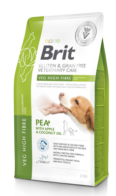 BRIT GF Veterinary Diets Dog Veg Fibre 2kg  + STAIGMENA ŠUNUI