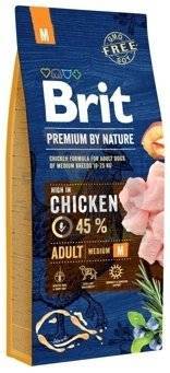 BRIT Premium By Nature Adult M 15kg + Hektor paukštienos batonas 3x900g