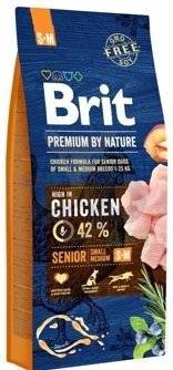 BRIT Premium By Nature Senior S+M 15kg+Foresto Antkaklis katėms ir šunims sveriantiems mažiau nei 8kg - 3% PIGIAU
