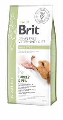 Brit gf veterinary diets dog Diabetes 12kg+Foresto Antkaklis šunims virš 8kg