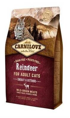 CARNILOVE Cat Reindeer Energy & Outdoor 6kg + Staigmena katei
