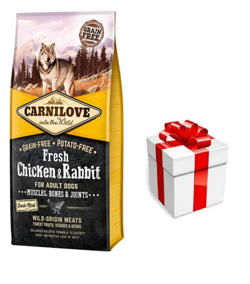 Carnilove Fresh Chicken Rabbit Adult 12 kg + Staigmena Šunui