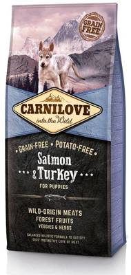 Carnilove Salmon & Turkey for Puppies 12kg + Staigmena Šunui