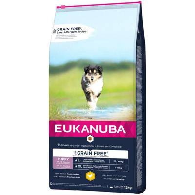 EUKANUBA Puppy Chicken L/XL Grain Free 12kg  + STAIGMENA ŠUNUI