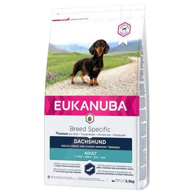 Eukanuba Breed Specific Adult Dachshund 2x2,5kg - 3% PIGIAU