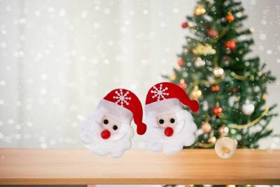 FERIBIELLA - elastinė juosta / kortelė šunims su Kalėdų Seneliu 
