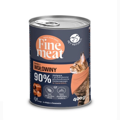 PetRepublic Fine Meat jautienos patiekalas 400g katėms