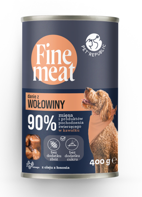 PetRepublic Fine Meat jautienos patiekalas šunims 400g