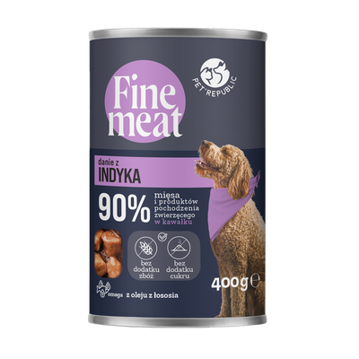 PetRepublic Fine Meat kalakutienos patiekalas šunims 400g