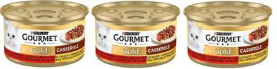 Purina Gourmet Gold su jautiena ir vištiena pomidorų padaže 3x85g