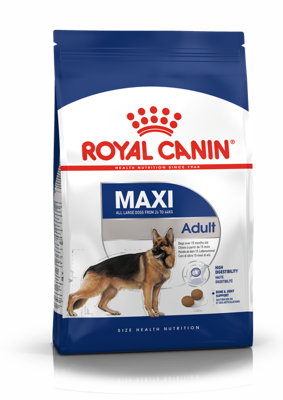 ROYAL CANIN Maxi Adult 15kg sausas ėdalas suaugusiems šunims, iki 5 metų amžiaus, didelėms veislėms