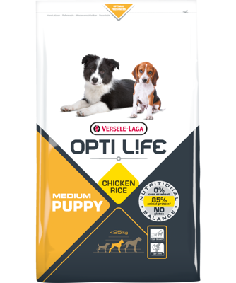 VERSELE-LAGA Opti Life Puppy Medium 1kg - su vištiena - vidutinių veislių šuniukams