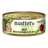 Basttet'o Original jautienos ir daržovių želė katėms 85g (skardinė)