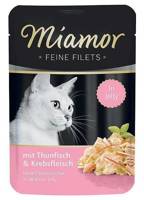 Miamor Feine Filets - drėgnas kačių maistas tunų filė su krabais 100g